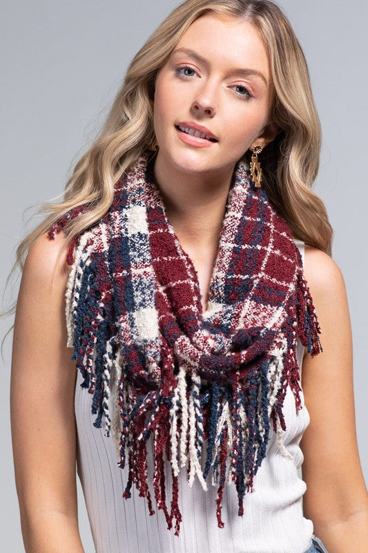 Soft Casual Plaid Infinity Scarf