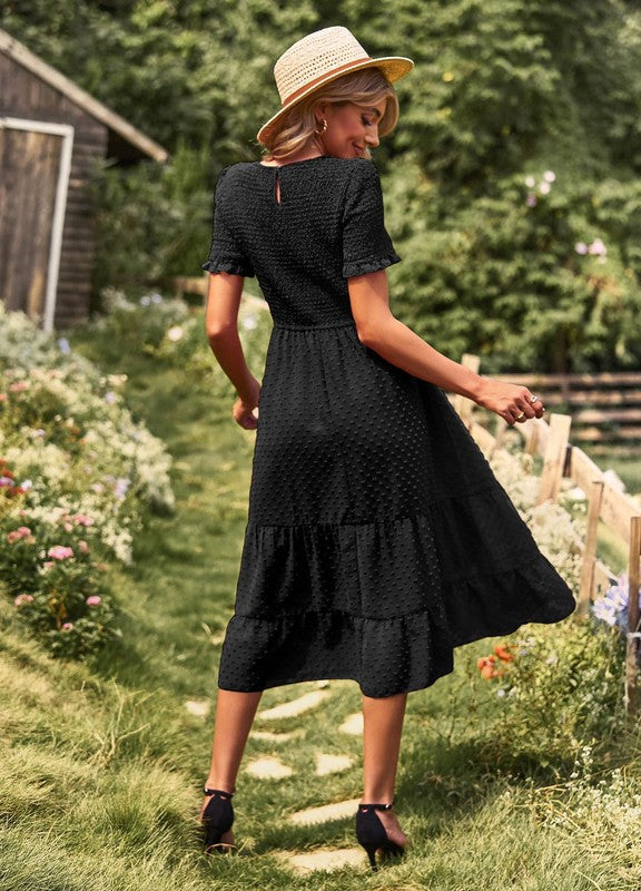 Swiss Dot Midi Dress