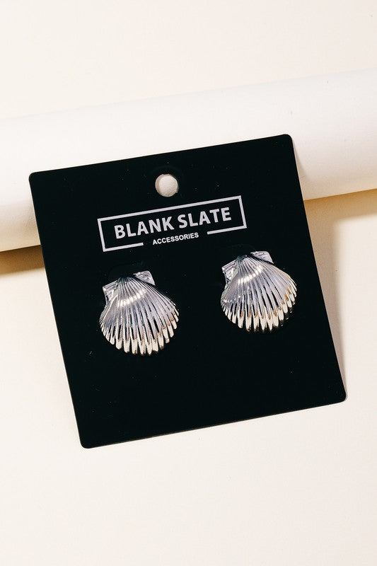 Dipped Seashell Stud Earrings