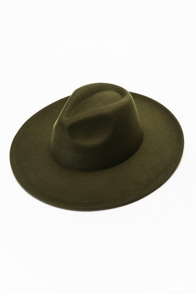 Vintage Fedora Hat - Olive