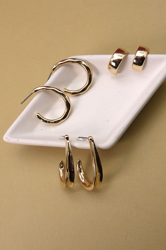 Trio Hoop Earring
