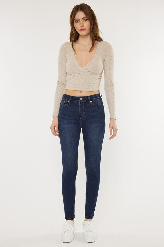High Rise Basic Ankle Skinny