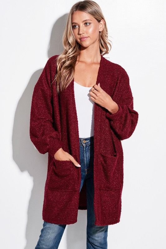 Fluffy cozy cardigan