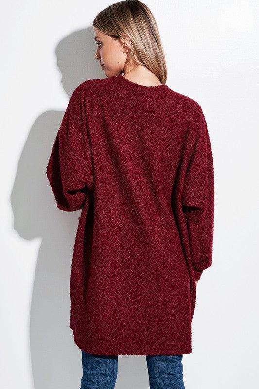 Fluffy cozy cardigan