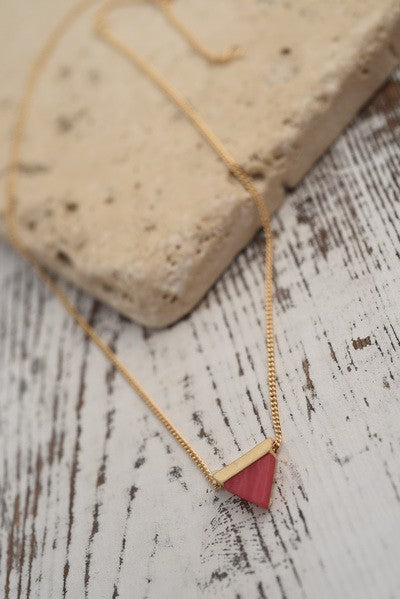 Mini Triangle Stone Necklace