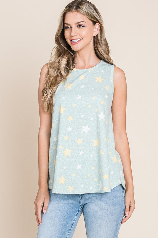 Star Print Tank