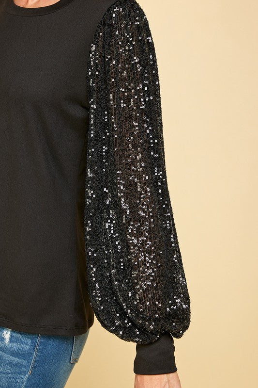 Sparkle Sleeve Top