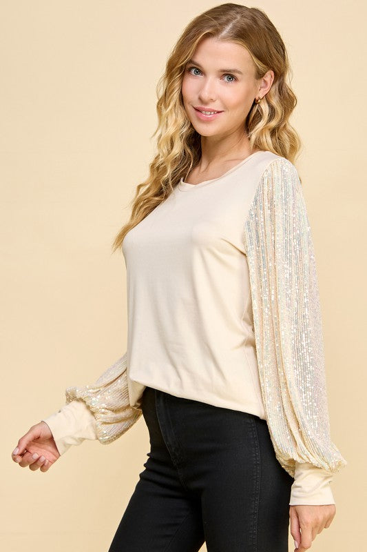 Sparkle Sleeve Top