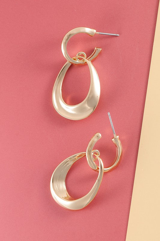 CLASSIC DOUBLE LOOP TEARDROP EARRINGS