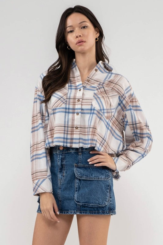 Flannel Fringe Button Up