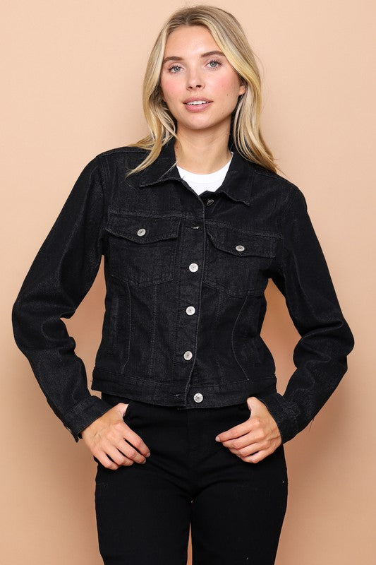 button down denim jacket