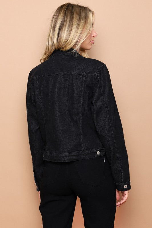 button down denim jacket