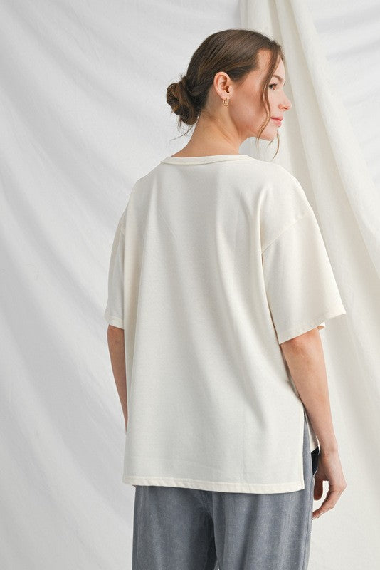 Vintage Heart Flag Patched Top