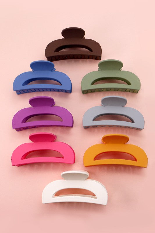 Matte Large Half Moon Hair Claw Clip