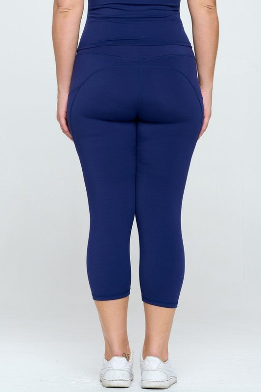 Soft Activewear Capri w/ pockets Plus size