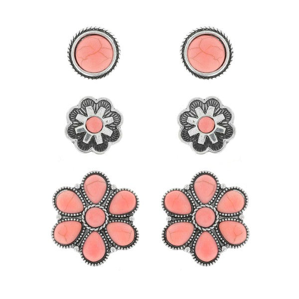 Turquoise Earring 3pk