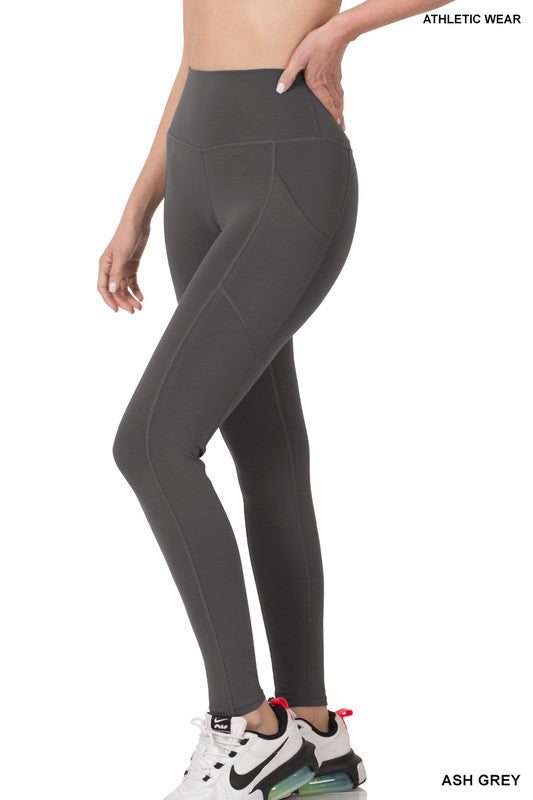 ATHLETIC WIDE WAISTBAND FULL LENGTH LEGGINGS