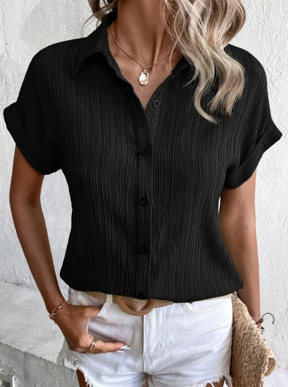 SOLID BATWING SLEEVE SHIRT