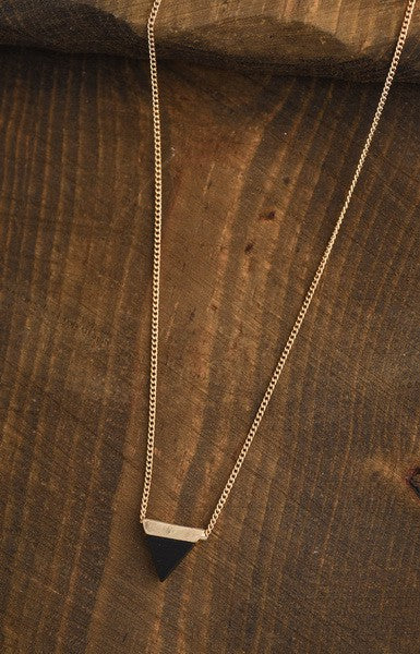 Mini Triangle Stone Necklace