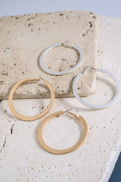 Matte Hoop Earrings