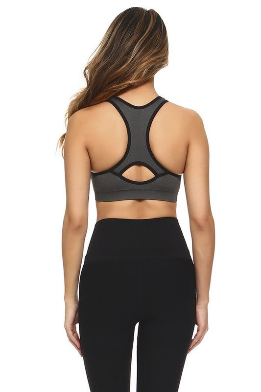 Activewear Sports Bra with Cut Out Detail