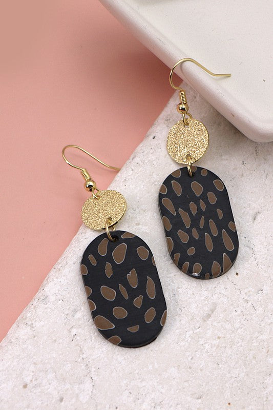 Leopard Drop Earrings