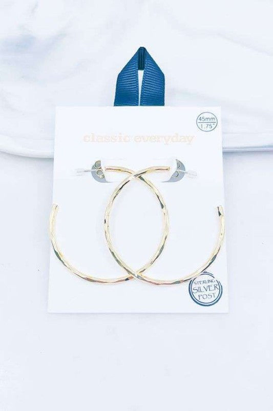 Matte Gold Hammered Loops