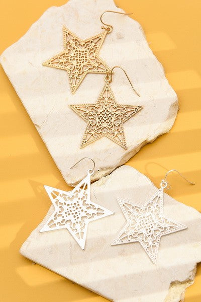 Matte Star Earrings
