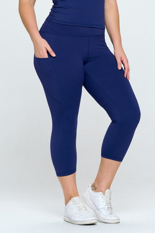 Soft Activewear Capri w/ pockets Plus size