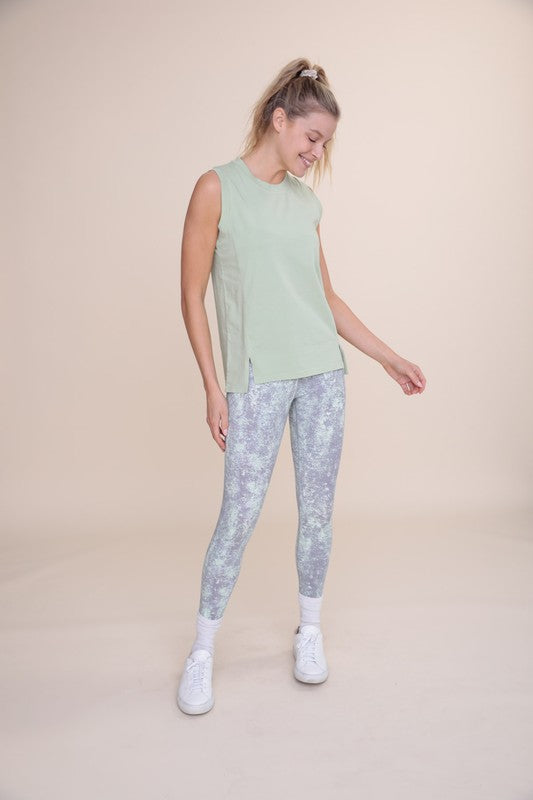 Sleeveless Top With Split Hem Detail