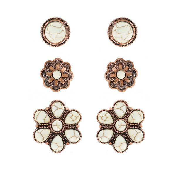 Turquoise Earring 3pk