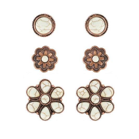 Turquoise Earring 3pk