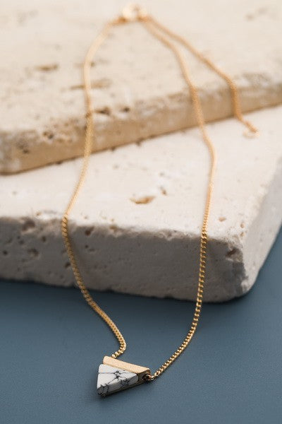 Mini Triangle Stone Necklace